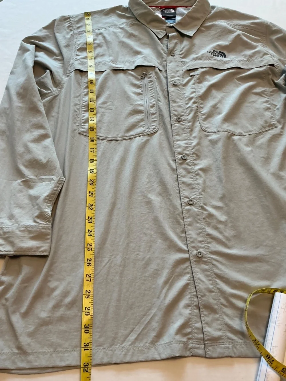 The North Face Men's Long-Sleeve Outdoor Hiking Shirt Light Gray Size XXL NWT